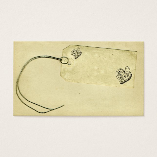 Retro Paper Price Tag Business Card (Vorderseite)