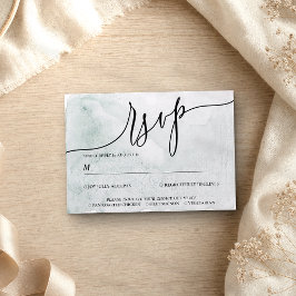 Retro-Papier-Grünzeug einfache Kalligrafie Boho RSVP Karte