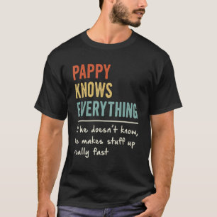 Retro Pappy Knows Everything Men Father's Day 1 T-Shirt