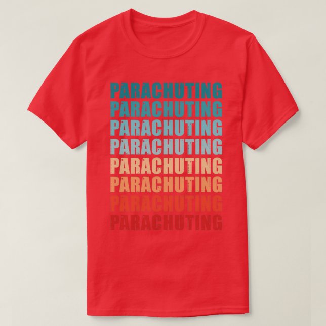 Retro Parachuting Vintages Geschenk T-Shirt (Design vorne)
