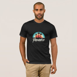 Retro-Paradies Strand Palmenbaum Sommerferien  T-Shirt