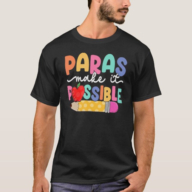 Retro Paras machen es möglich Paraprofessional Tee (Vorderseite)