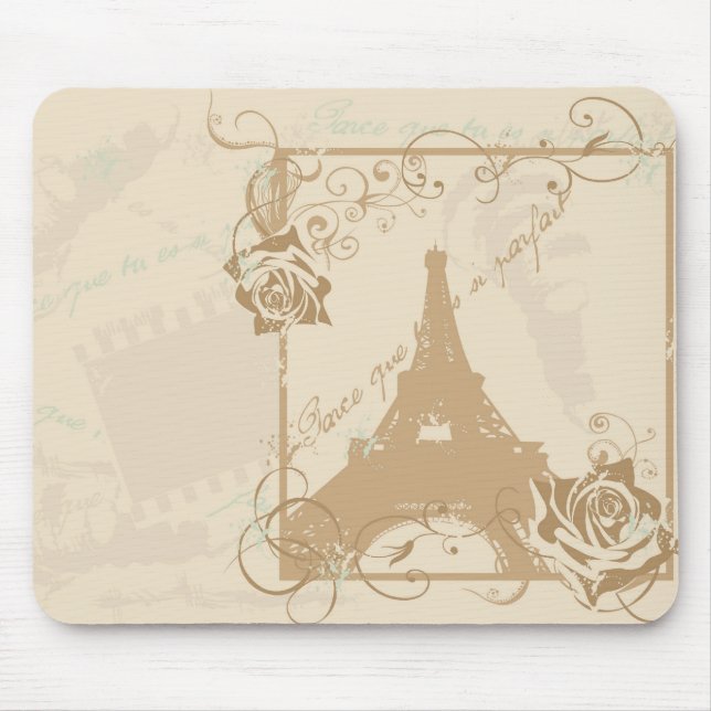 Retro Paris Mousepad (Vorne)