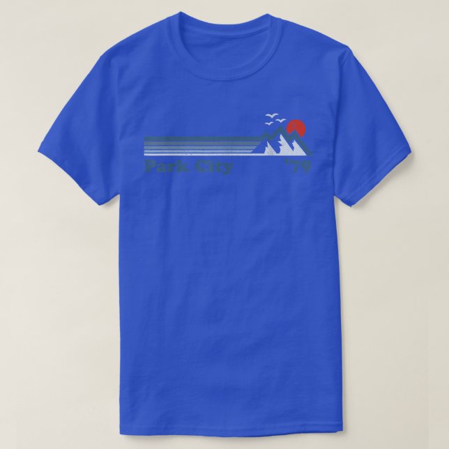 Retro Park City Ski Resort Utah Snowboard Mountain T-Shirt (Design vorne)