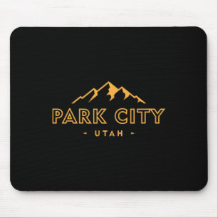 Retro Park City Utah Männer Frauen Souvenir Berg Mousepad
