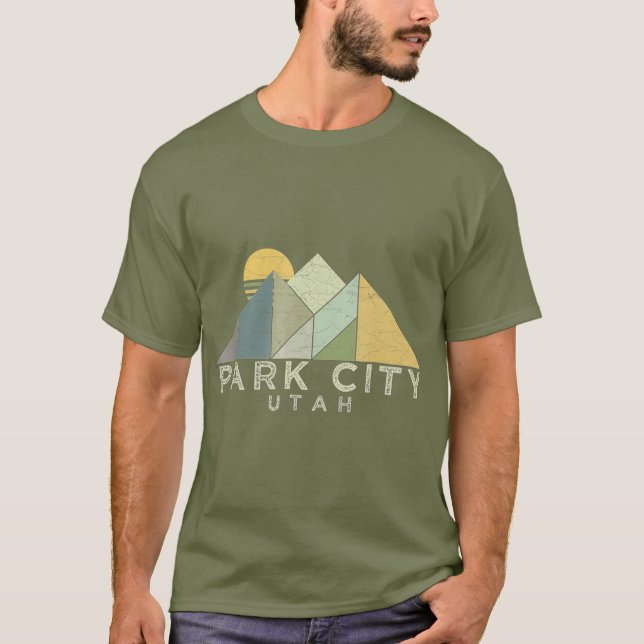Retro Park Stadt Utah Wandern T-Shirt (Vorderseite)