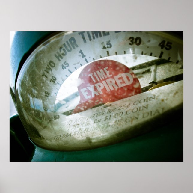 Retro Parking Meter 01 Poster (Vorne)