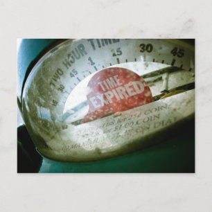 Retro Parking Meter 01 Postkarte