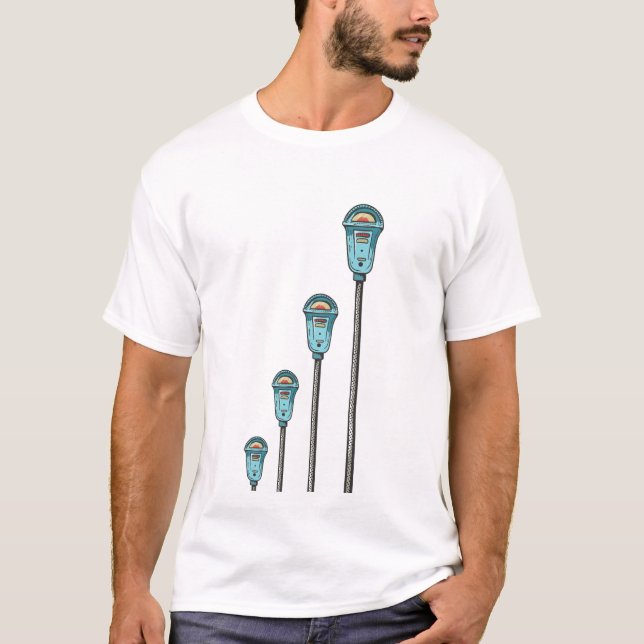 Retro parking meter T-Shirt (Vorderseite)