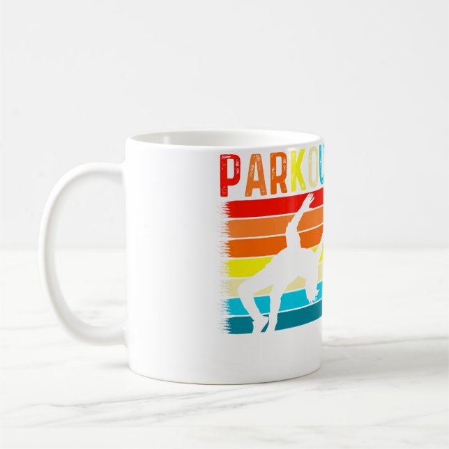 Retro Parkour Freerunning Gymnastic Parkour Gifts  Kaffeetasse (Links)