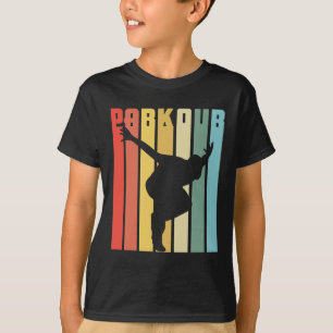 Retro Parkour Geschenk-Stadt-freier laufender T-Shirt