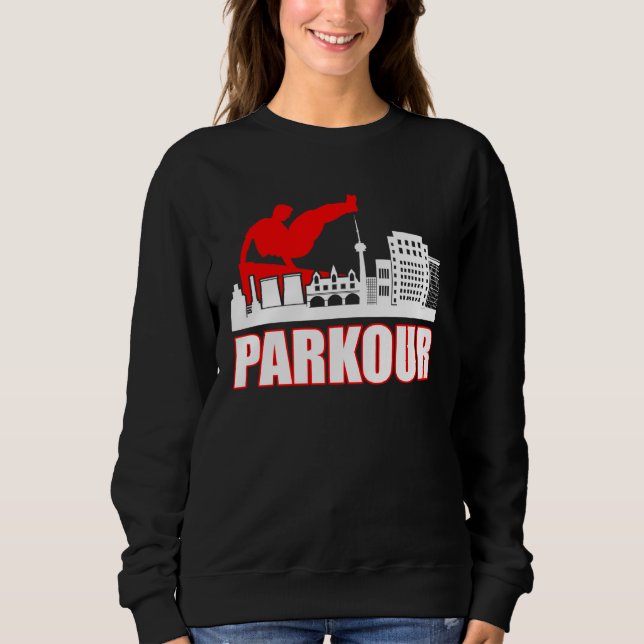 Retro Parkour Sport Climbing Bouldering Parkour Sweatshirt (Vorderseite)