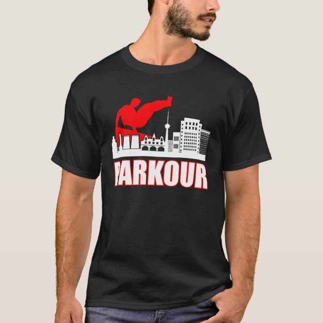 Retro Parkour Sport Climbing Bouldering Parkour T-Shirt (Vorderseite)