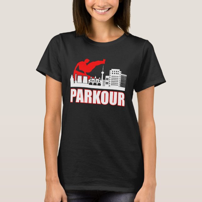 Retro Parkour Sport Climbing Bouldering Parkour T-Shirt (Vorderseite)