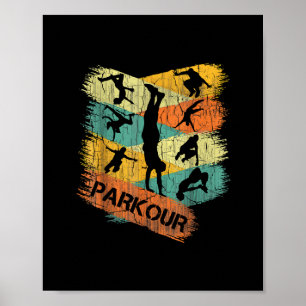 Retro Parkplatz für Jungen Silhouette Vintager fre Poster