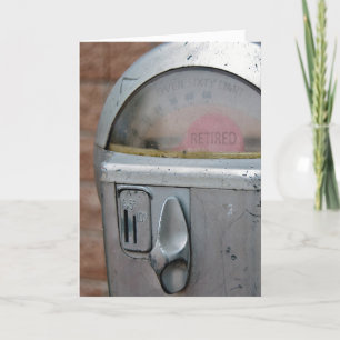 Retro Parkuhr des Ruhestandes Karte