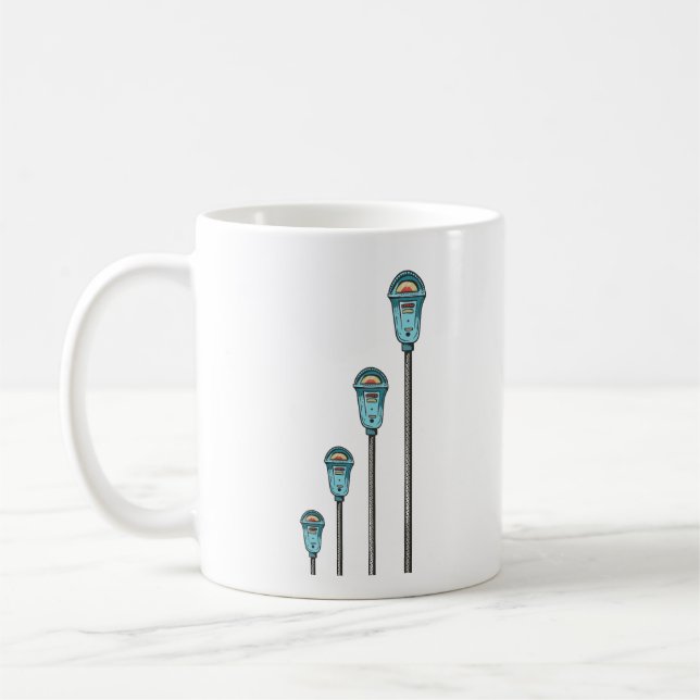 Retro-Parkuhr Kaffeetasse (Links)