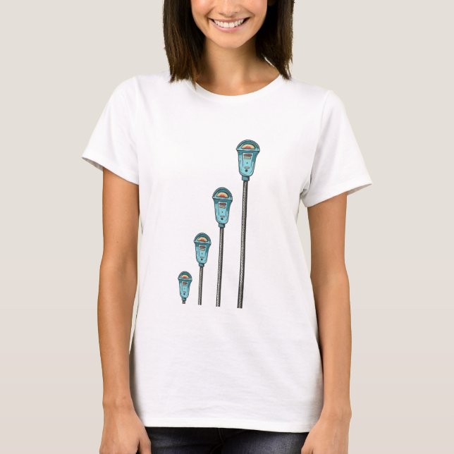 Retro-Parkuhr T-Shirt (Vorderseite)