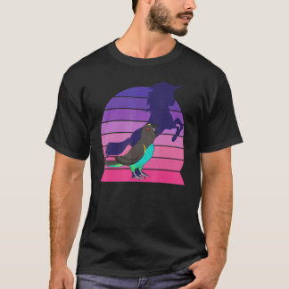 Retro Parrot I Einhorn I schreiend Meyer's Papagei T-Shirt