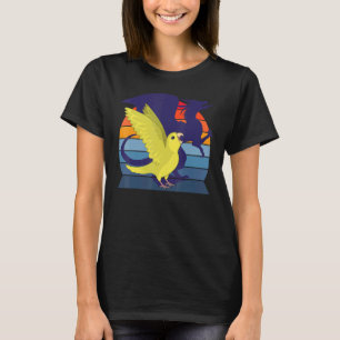 Retro Parrot I Flügeldrache I schreit gelb Pa T-Shirt