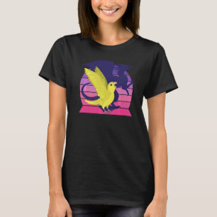 Retro Parrot I Flügeldrache I schreit gelb Pa T-Shirt