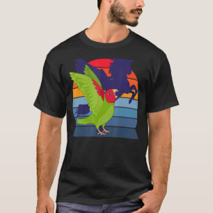Retro Parrot I geflügeltes Einhorn I rote Maske T-Shirt