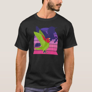 Retro Parrot I geflügeltes Einhorn I rote Maske T-Shirt