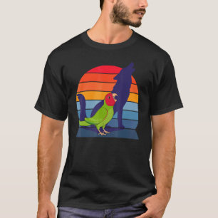 Retro Parrot I Howling Wolf I roter Maske T-Shirt