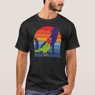 Retro Parrot I Howling Wolf I roter Maske T-Shirt
