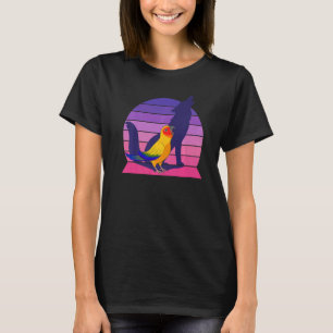 Retro Parrot I Howling Wolf I schreien Sun Conure T-Shirt