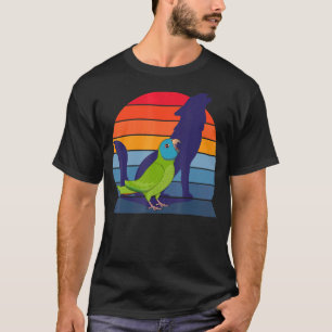 Retro Parrot I Howling Wolf I schreiend blaue Kron T-Shirt