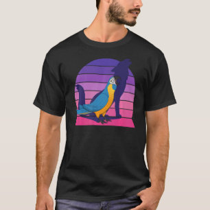 Retro Parrot I Howling Wolf I schreiend blauer Mac T-Shirt