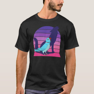 Retro Parrot I Howling Wolf I schreiend Blue India T-Shirt