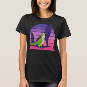 Retro Parrot I Howling Wolf I schreiend Grüner Mön T-Shirt