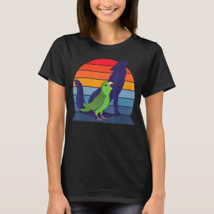 Retro Parrot I Howling Wolf I schreiend Grüner Par T-Shirt