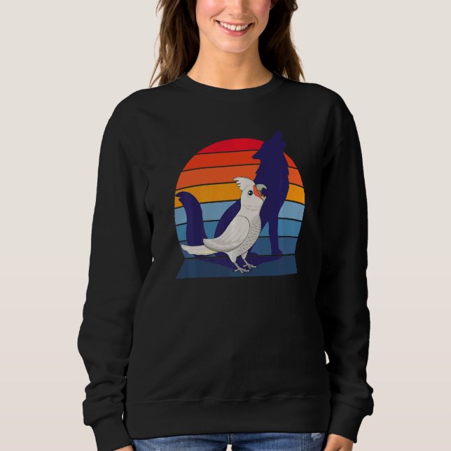 Retro Parrot I Howling Wolf I schreit Goffin's C Sweatshirt (Vorderseite)