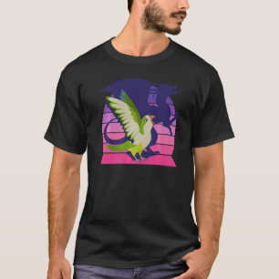 Retro Parrot I Winged Dragon I schreiend Blue Quak T-Shirt