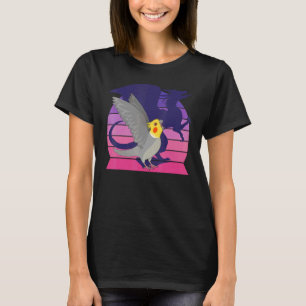 Retro Parrot I Winged Dragon I schreiend Cockatiel T-Shirt