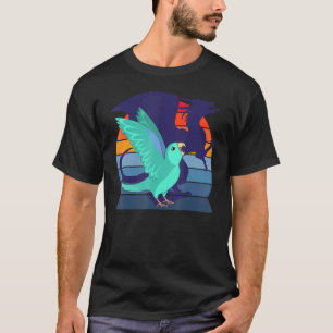 Retro Parrot I Winged Dragon I schreiend Türkis T-Shirt