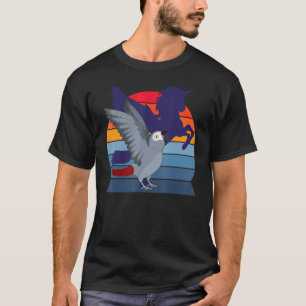Retro Parrot I Winged Unicorn I African Gray Parro T-Shirt