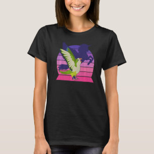 Retro Parrot I Winged Unicorn I schreien grüne Qu T-Shirt