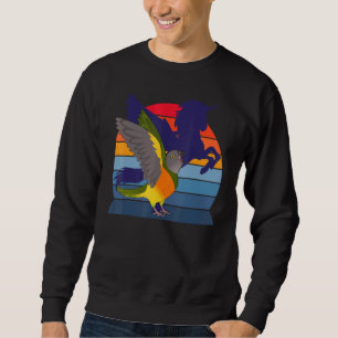 Retro Parrot I Winged Unicorn I schreien Senegal Sweatshirt