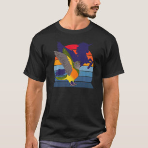 Retro Parrot I Winged Unicorn I schreien Senegal T-Shirt