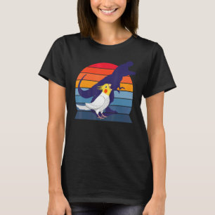 Retro Parrot Tyrannosaurus Rex I schreiend Lutino T-Shirt