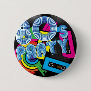 Retro Party 80 Button