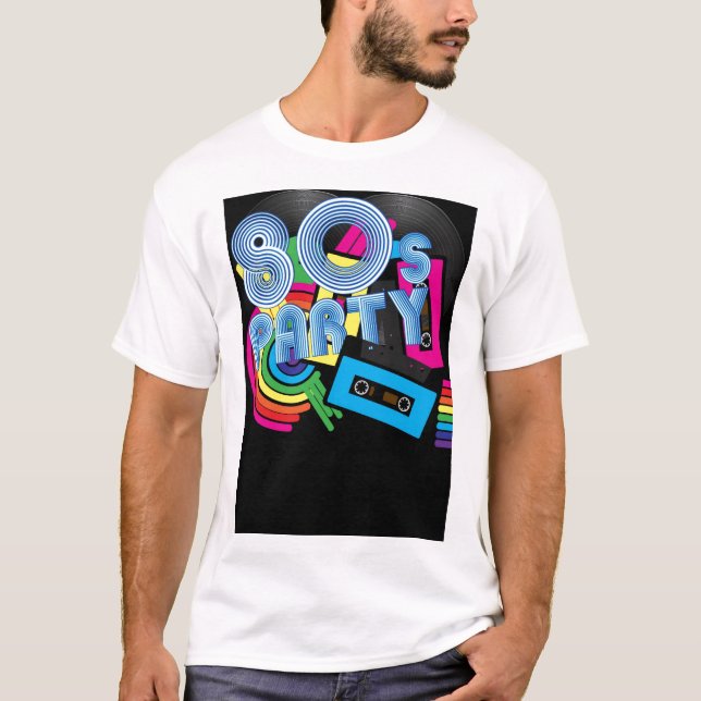 Retro Party 80 T-Shirt (Vorderseite)