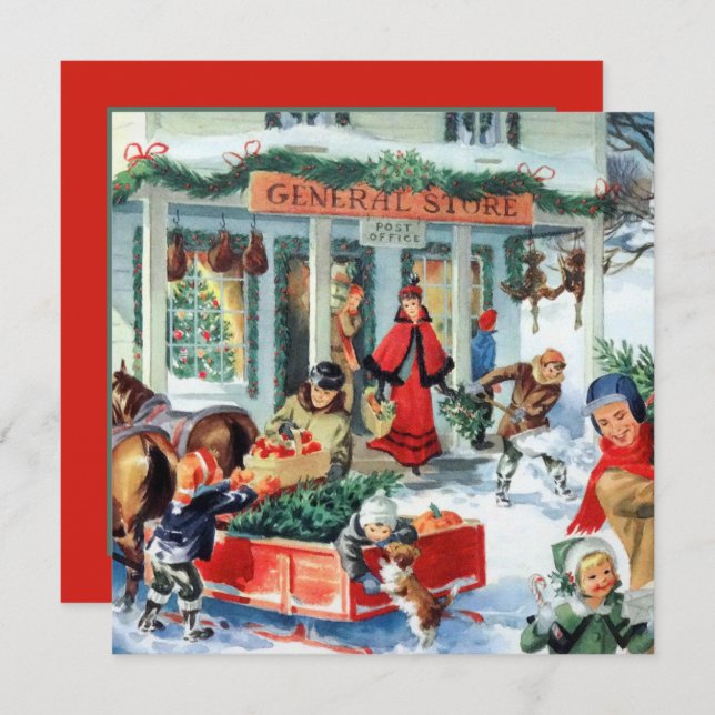 Retro-Party Einladung (Vorne/Hinten)