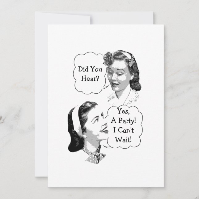 Retro-Party Einladung (Vorderseite)