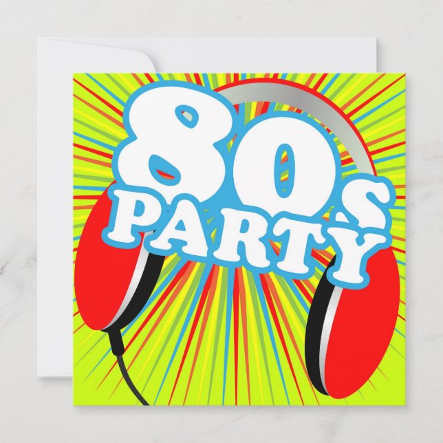 Retro-Party Einladung (Vorderseite)