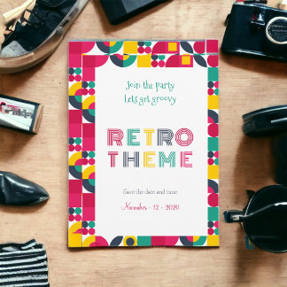 Retro-Party Einladung